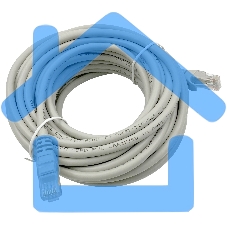 Патч-корд Buro Basic UTP 4 пары cat6 CCA molded 10м серый RJ-45 (m)-RJ-45 (m)