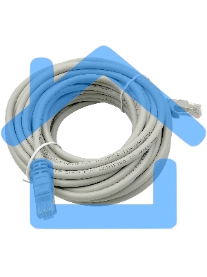 Патч-корд Buro Basic UTP 4 пары cat6 CCA molded 10м серый RJ-45 (m)-RJ-45 (m)