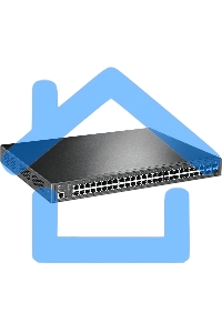 Коммутатор 48-port Gigabit PoE+ L2+ switch, 48 802.3af/at PoE+ ports, 4 Gb SFP slots, 1 RJ-45 + 1Micro-USB console ports, 348W PoE budget