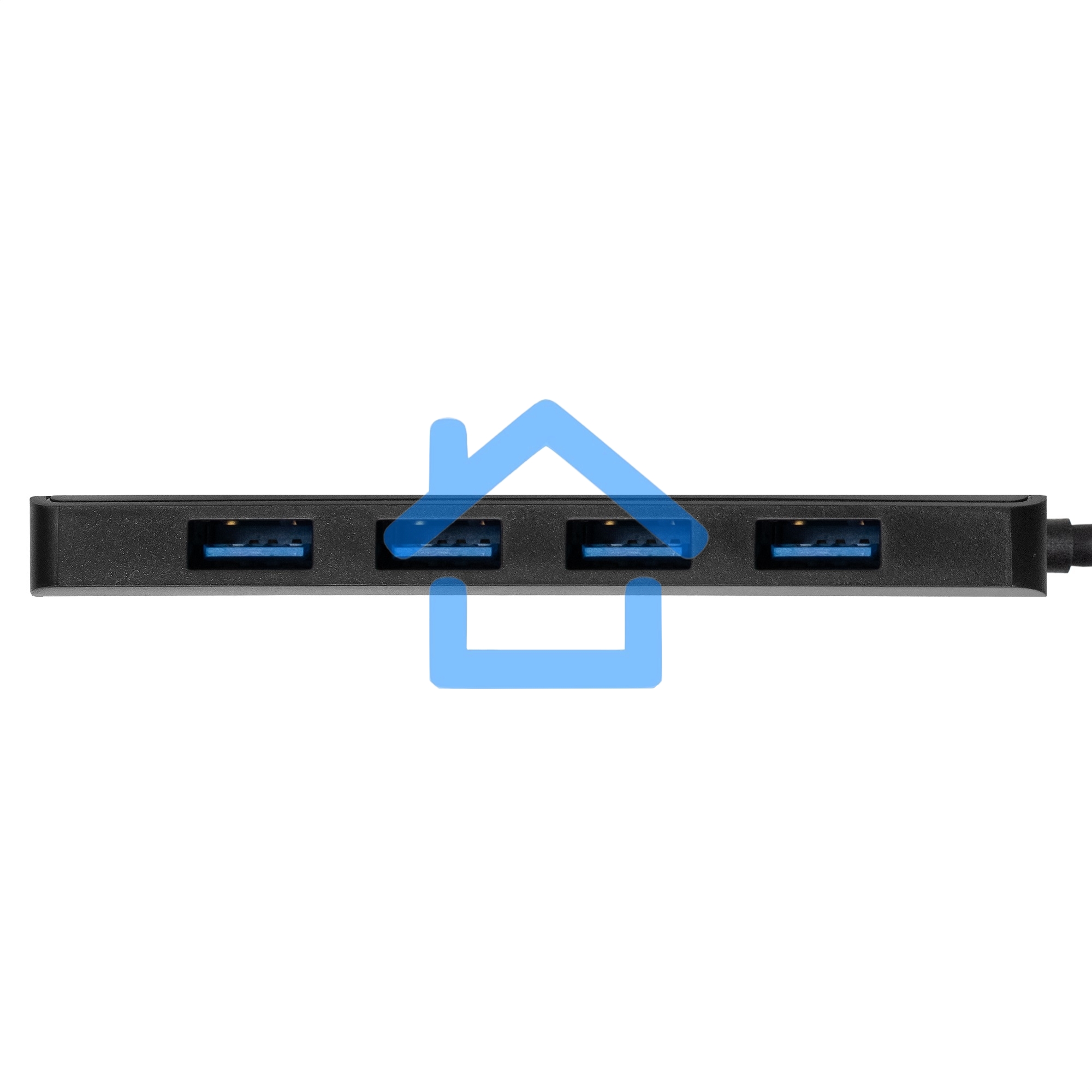 Хаб USB (концентратор) ExeGate DUB-4CP/1 (кабель-адаптер USB Type C --> 4xUSB3.0, Plug&Play, черный)