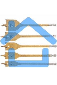 Набор сверл Matrix перовых по дереву, 16-20-22-25-32 мм 5 шт пластик