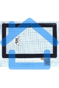 Сенсорное стекло (тачскрин) FPC-FC101S347-00, черное