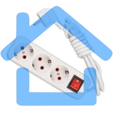 Удлинитель 3х2м с заземл. 16А IP20 с выкл. Lezard 720-0302-302