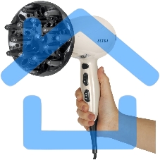 Фен SUPRA PHS-2205L (Мощность 2200 Вт. 2 скорости воздушного потока. 3 режима нагрева. Функция 