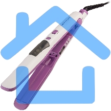 Щипцы для волос Galaxy Line GL 4516, фиолетовый, 45 Вт, максимальная температура 200°С, система ультразвукового распыления воды, съемный резервуар для воды, нагр. элемент с защитой от перегрева, пластины с керам. покрытием, ЖК-дисплей с индикацией темпера