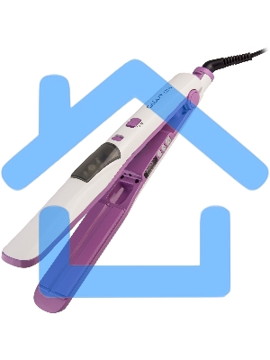 Щипцы для волос Galaxy Line GL 4516, фиолетовый, 45 Вт, максимальная температура 200°С, система ультразвукового распыления воды, съемный резервуар для воды, нагр. элемент с защитой от перегрева, пластины с керам. покрытием, ЖК-дисплей с индикацией темпера
