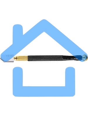 Стеклорез Matrix 1-роликовый с металлической ручкой, масляный