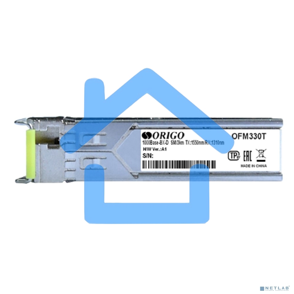 Трансивер ORIGO OFM330T/10KM WDM SFP Transceiver, 1000Base-BX-D, Simplex LC, TX: 1550nm, RX: 1310nm, Single-mode, 10KM