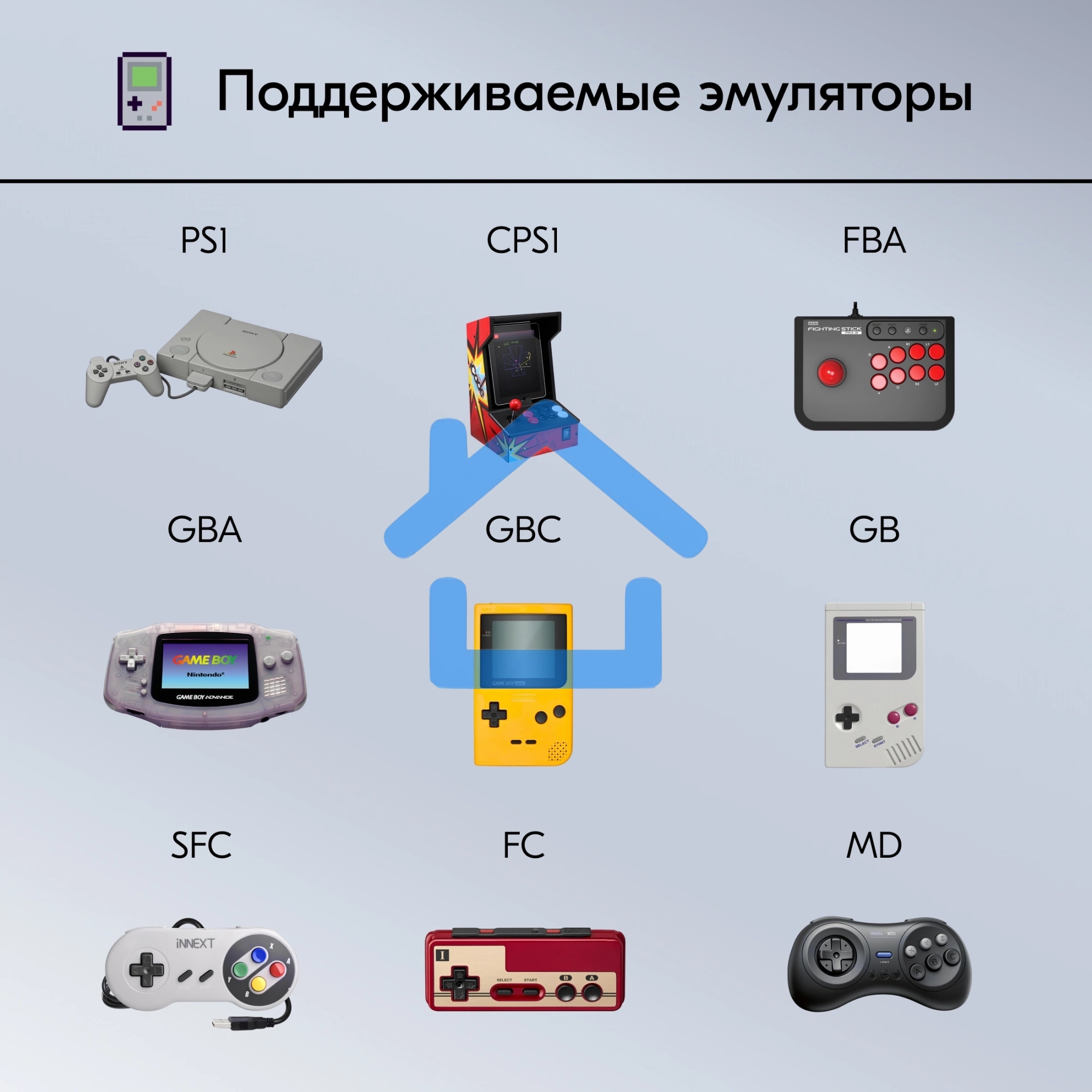 Игровая консоль KingPrice Stick R1 черный