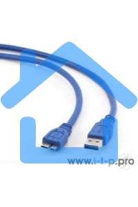 Кабель Gembird/Cablexpert CCP-mUSB3-AMBM-0.5MКабель USB 3.0 Pro, AM/microBM 9P, 0.5м, экран, синий