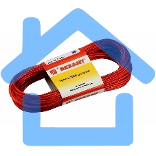 Трос стальной в ПВХ оплетке d=2,5 мм, красный ( моток 20 м) Rexant Трос стальной в ПВХ оплетке d=2,5 мм, красный ( моток 20 м) Rexant