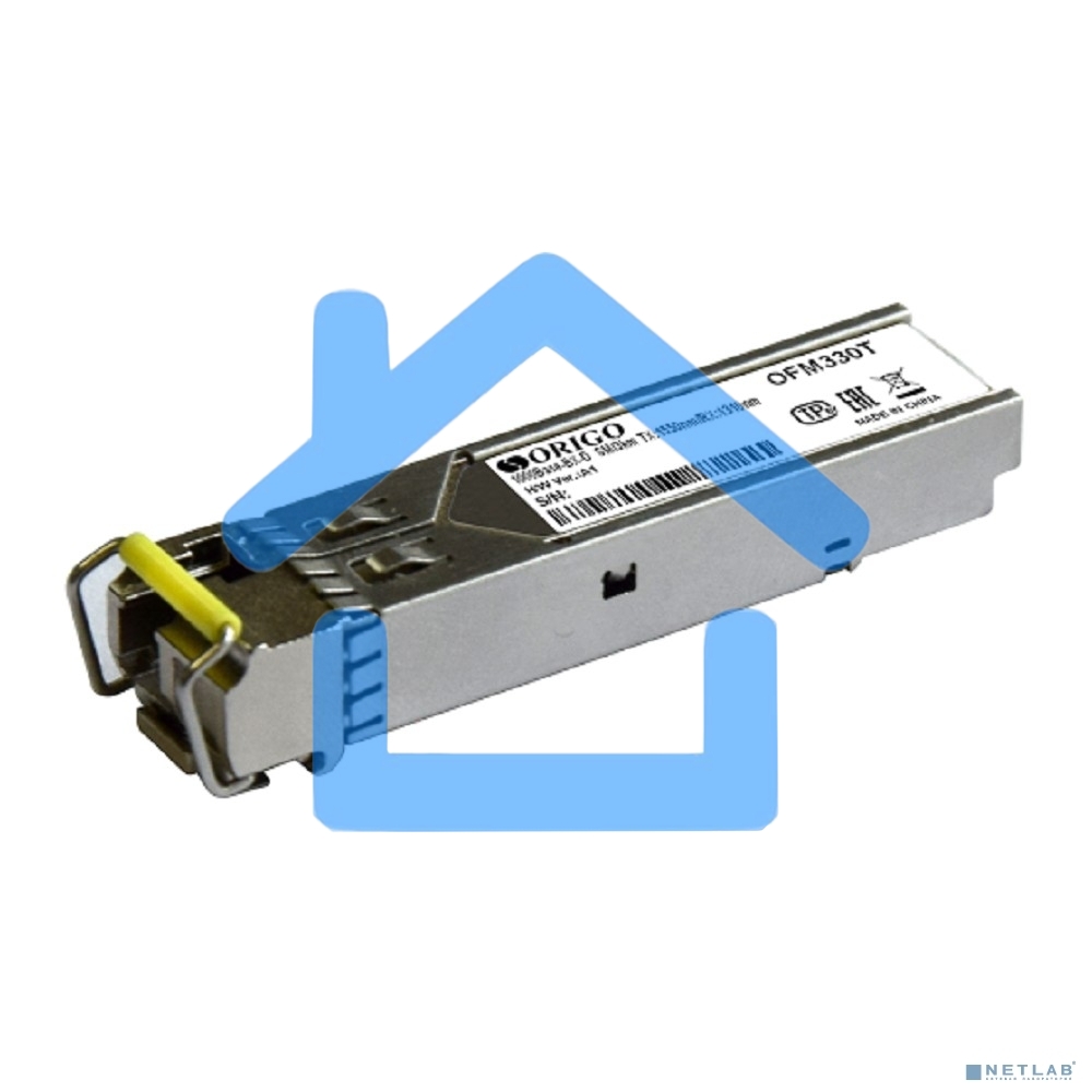 Трансивер ORIGO OFM330T/10KM WDM SFP Transceiver, 1000Base-BX-D, Simplex LC, TX: 1550nm, RX: 1310nm, Single-mode, 10KM