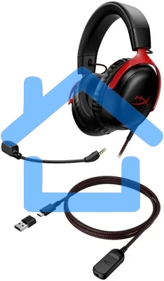 Наушники с микрофоном HyperX Cloud III черный/красный 1.2м мониторные оголовье (727A9AA)
