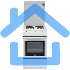 Плита электрическая De Luxe 5004.10э (кр)-001 белый, конфорок 4 шт, духовка 43 л, 50 см x 85 см x 50 см