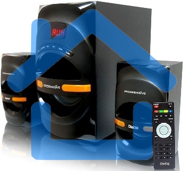 Акустическая система Dialog Progressive AP-210B BLACK 2.1, 30W+2*15W RMS, Bluetooth, USB+SD reader