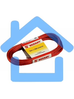 Трос стальной в ПВХ оплетке d=2,0 мм, красный ( моток 20 м) Rexant