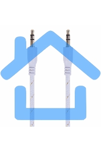 Аудиокабель AUX Rexant 3.5 мм в тканевой оплетке 1 м белый