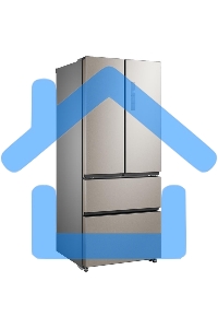 Холодильник Бирюса FD 431 I нержавеющая сталь трехкамерный 244/147 л морозилка снизу