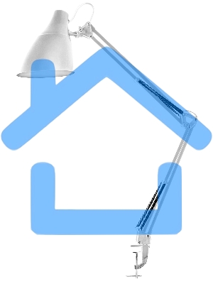 Светильник настольный Camelion KD-335 C01 белый с метал. струбциной, 230V, 40W, E27