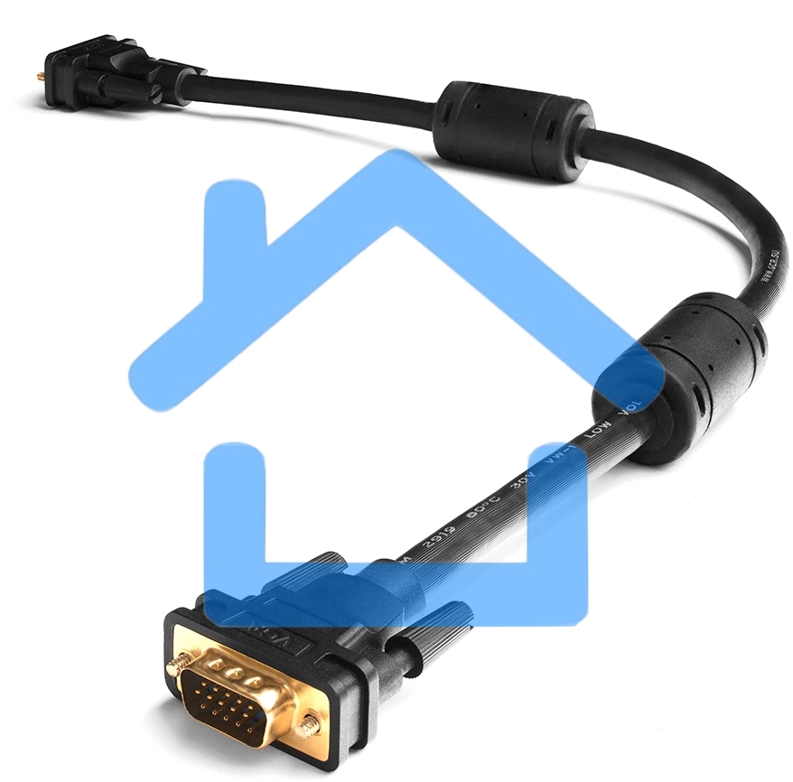 Кабель Greenconnect SVGA 7.0м черный, позолоченные контакты, ферритовые кольца, OD8.0mm. 15M / 15M Premium GCR-VM2VM2-7.0m, 28/28 AWG, двойной экран