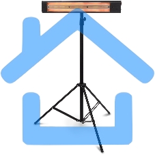 Обогреватель инфракрасный Starwind SHIRC-1015, черный, кварцевый, 1500 Вт, 20 м2