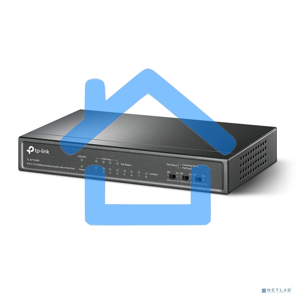 Коммутатор TP-Link SMB TL-SF1008P Коммутатор 8-port 10/100M Desktop PoE Switch