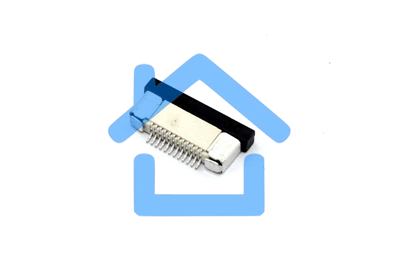 Разъем FPC  Half Coverage Bottom Contact 0.5K-BX-12PWB 12 pin высота 2мм шаг 0,5мм