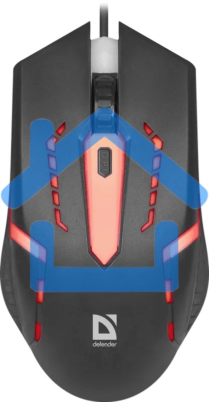 Мышь проводная Defender Hit MB-601 черный, 1200 dpi, USB, кнопки - 4