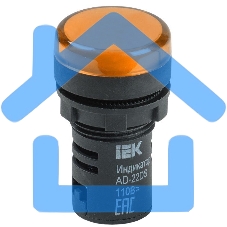 Арматура светосигнальная AD-22DS 24В AC/DC жел. ИЭК BLS10-ADDS-024-K05