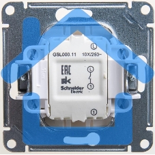 Механизм выключателя 1-кл. СП GLOSSA 10А IP20 10AX перламутр SchE GSL000611