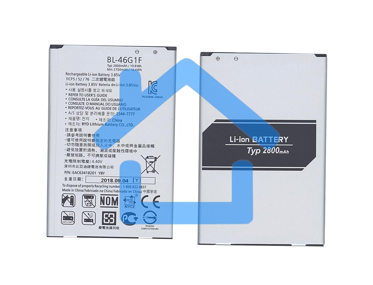 Аккумуляторная батарея BL-46G1F для LG Grace, K10 2017 2700mAh / 10.40Wh 3,85V