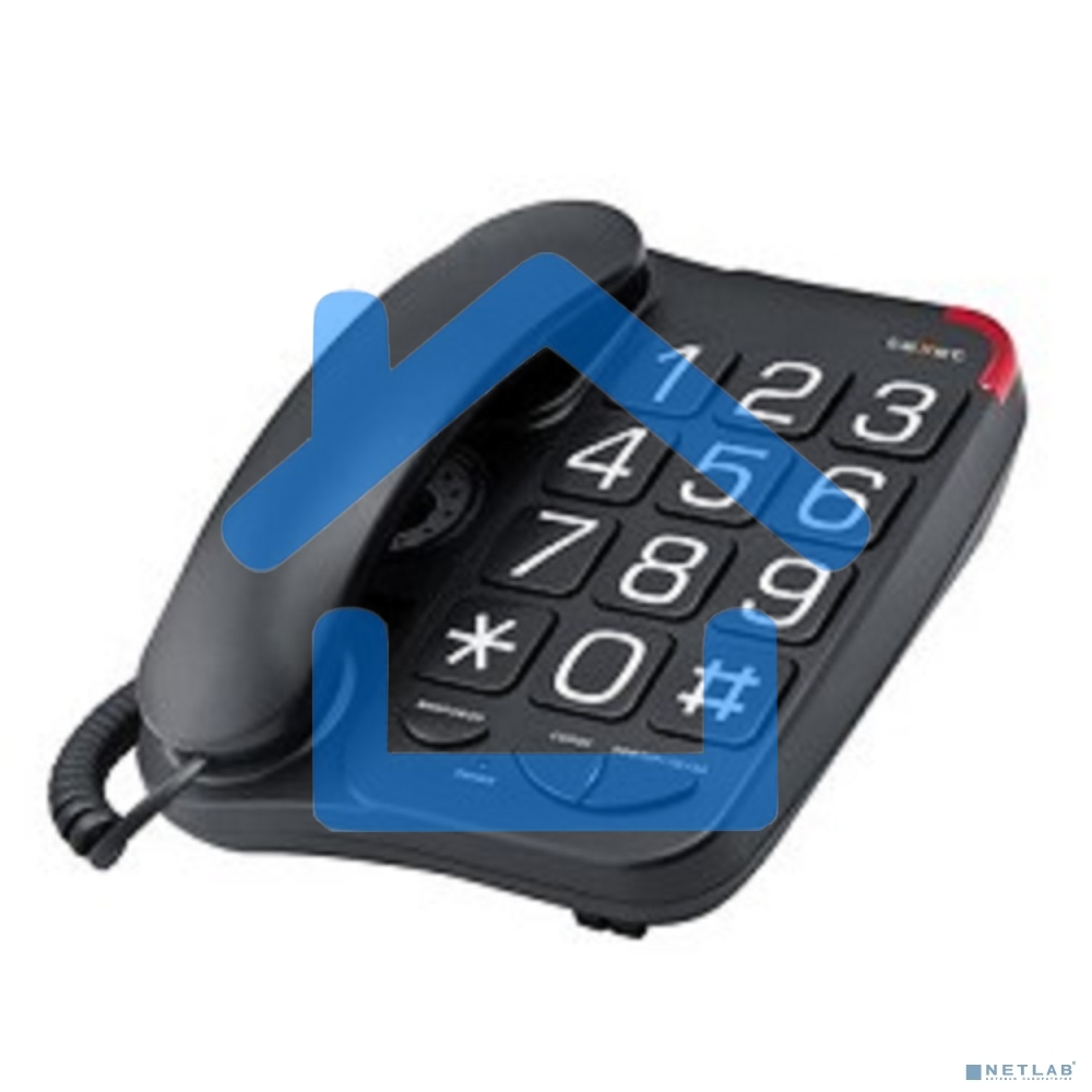 Телефон проводной teXet TX-201 черный