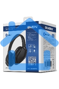 Наушники SVEN AP-B550MV черный Bluetooth 4.1, Частотный диапазон наушников, Гц - 20 – 20 000, Чувствительность наушников, дБ - 106, Чувствительность микрофона - -58 ± 3