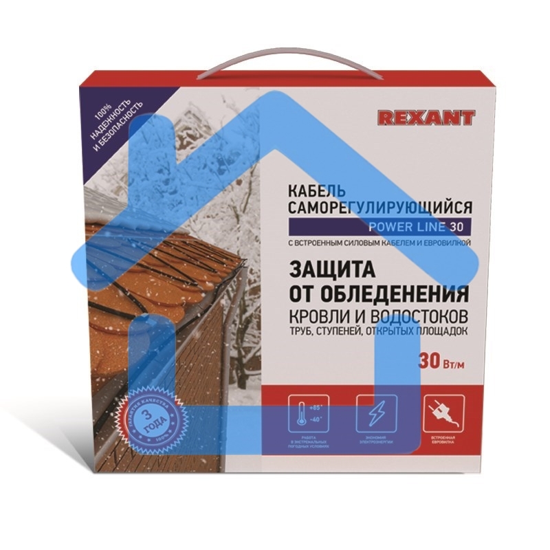 Греющий саморегулирующийся  кабель POWER Line 30SRL-2CR 2M (2м/60Вт) Rexant