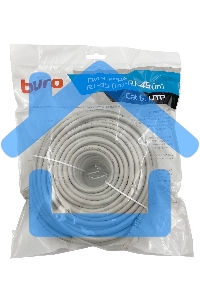 Патч-корд Buro Basic UTP 4 пары cat6 CCA molded 30м серый RJ-45 (m)-RJ-45 (m)