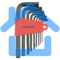 Набор ключей Matrix имбусовых HEX, 1,5–10 мм, CrV, 9 шт.