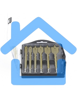 Набор сверл Matrix перовых по дереву, 10-12-16-18-20-25 мм 6 шт пластик