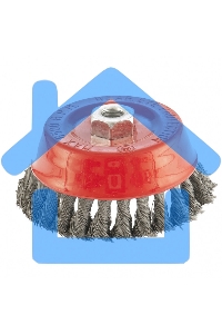 Щетка Matrix для УШМ, 125 мм, М14, Чашка, крученая проволока 0,35 мм