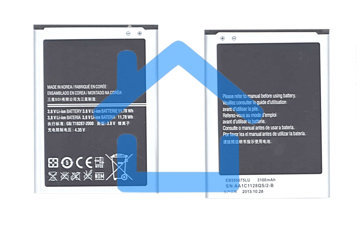 Аккумуляторная батарея EB595675LU для Samsung Galaxy Note 2 N7100 3.8 V 11.78Wh