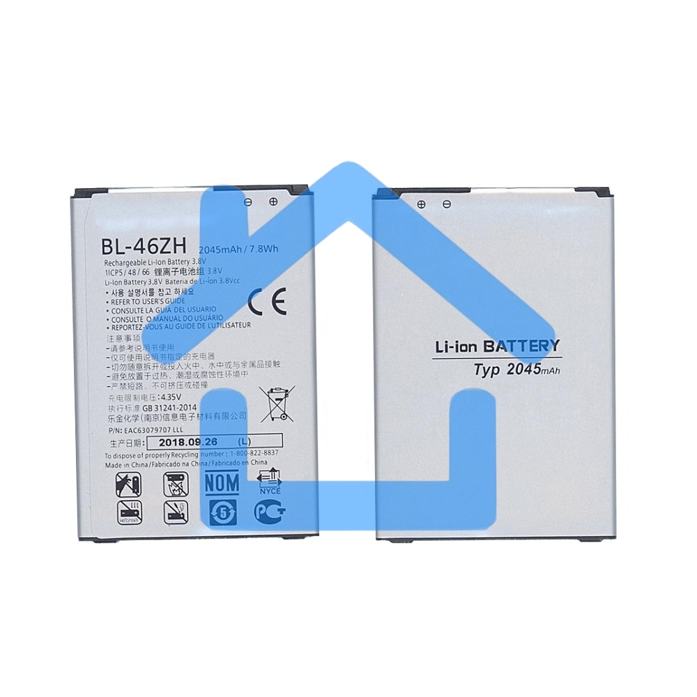 Аккумуляторная батарея BL-46ZH для LG AS330, AS375 2045mAh 3,8V