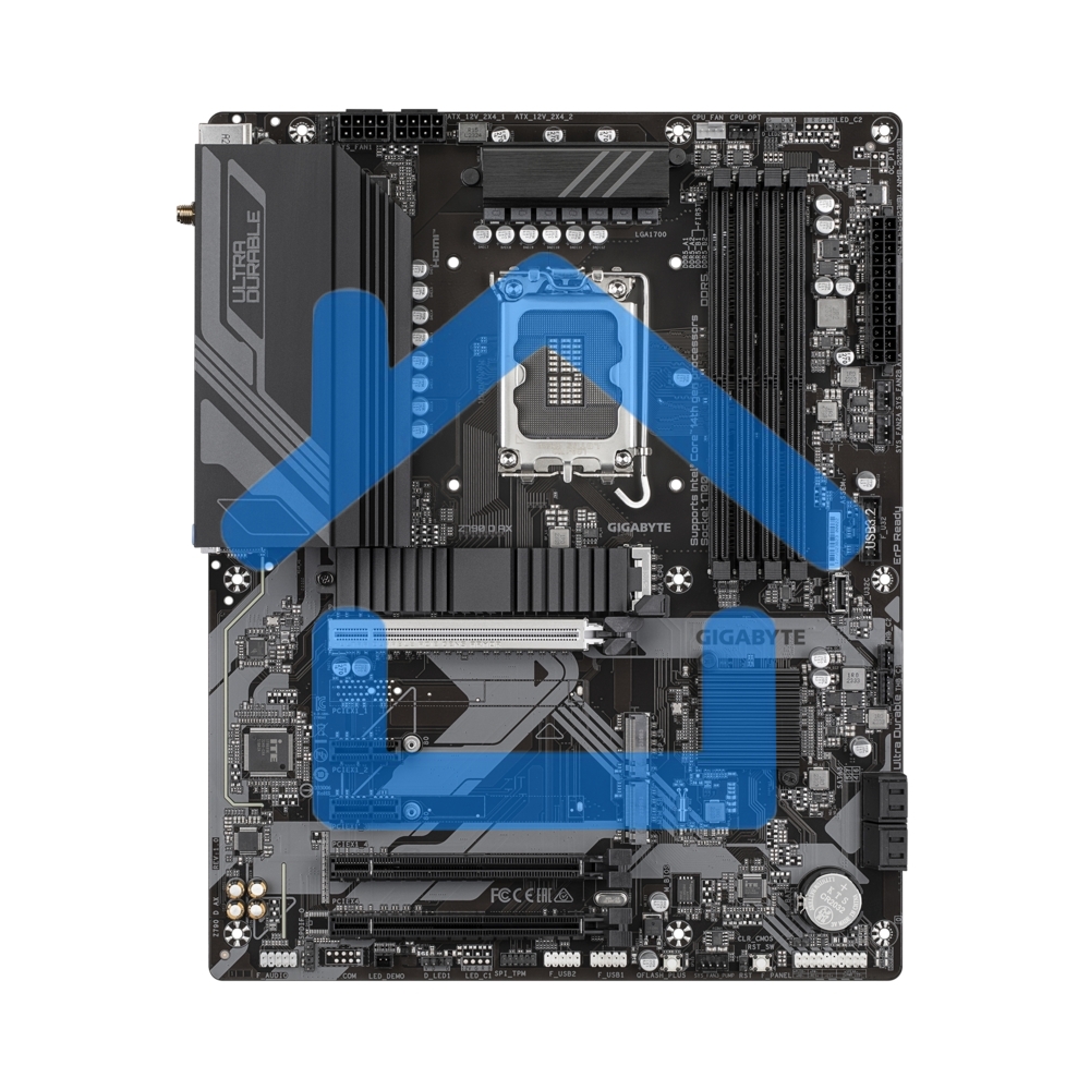 Материнская плата Gigabyte Z790 D AX, LGA 1700, Intel Z790, 4xDDR5, 4xSATA, 3xM.2, 1xPCI-E 5.0 x16, 1xPCI-E 4.0 x4, 2xPCI-E 3.0 x1, 1xHDMI, 1xDP, 1x 2.5Gb LAN, 4xUSB-A 3.2 Gen 1, 1xUSB-A 3.2 Gen 2, 2xUSB-A 2.0, 1xUSB-C 3.2 Gen 2, 3x3.5 мм, 7.1, ATX
