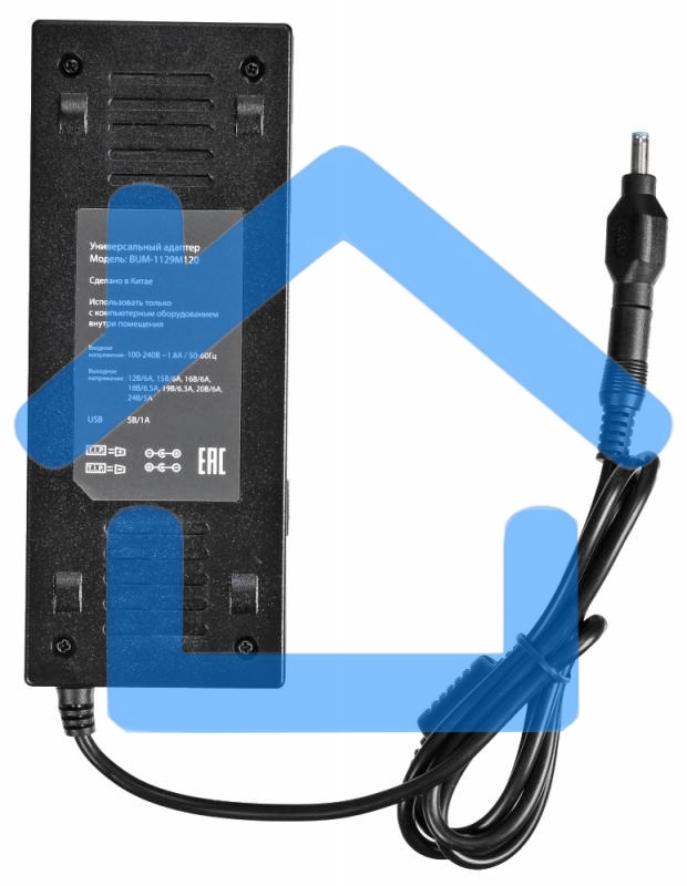 Блок питания Buro BUM-1129М120 ручной 120W 12V-20V 11-connectors 1xUSB 1A от бытовой электросети