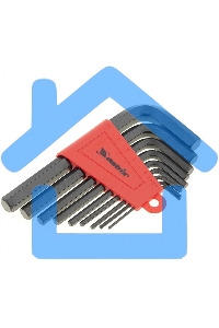 Набор ключей Matrix имбусовых HEX, 1,5–10 мм, CrV, 9 шт.