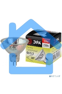 Лампа галогенная ЭРА GU5.3-JCDR (MR16) -50W-230V-Cl(10/200/6000)