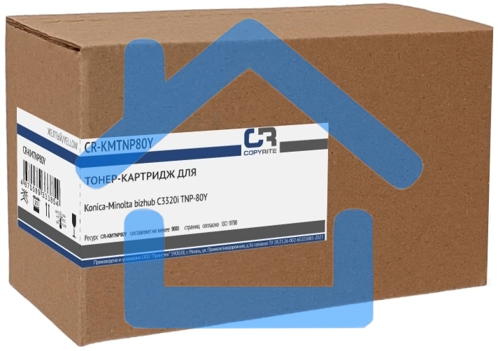 Картридж лазерный CopyRite CR-KMTNP80Y TNP-80Y желтый (9000стр.) для Konica Minolta bizhub С3320i