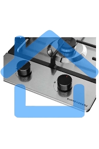 Газовая варочная панель Kuppersberg FS 36 X, газ, High-Tech, 29 см, автоматический электроподжиг, газ-контроль, форсунки под сжиженый газ, SABAF конфорки, чугунные решетки, цвет нержавеющая сталь, цвет фурнитуры черный