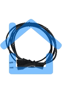 Кабель для аудио-видео техники IEC-320-C7--розетка 220V, 2-pin, 1,8м, медь, VCOM