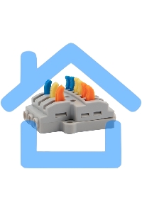 Клемма соединительная многоразовая быстрозажимная разветвительная, с монтажной площадкой (3х2) (50 шт./уп.) Rexant