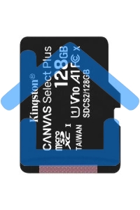 Флеш карта microSDHC 128Gb microSDXC Kingston <SDCS2/128Gb> Class10 UHS-I Canvas Select up to 100Mb/s с адапт.