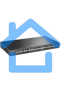 Коммутатор Jetstream 48-port gigabit L2+ managed switch with 4-gigabit uplink ports, 48 10/100/1000Mbps RJ-45 port, 4 1000Mbps SFP slots